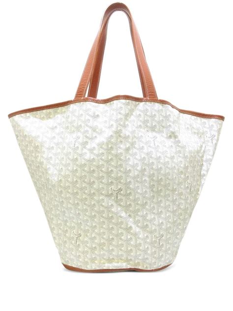 goyard tan tote|reversible Goyard tote bag.